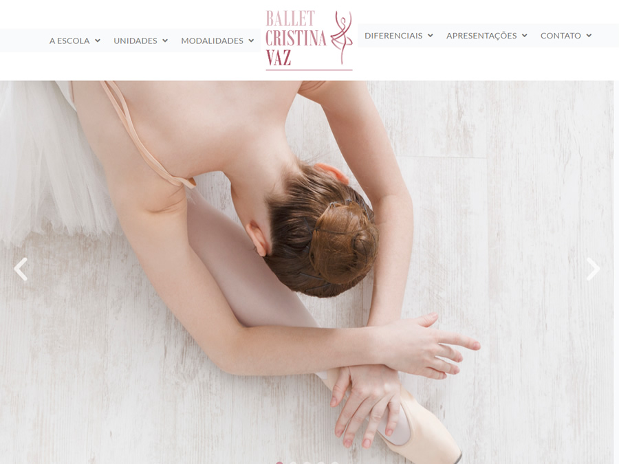 Prévia do site Ballet Cristina Vaz